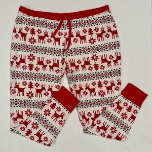 Hanna Andersson Long John Pajama Pants Women’s XXL Dear Deer Christmas Cotton